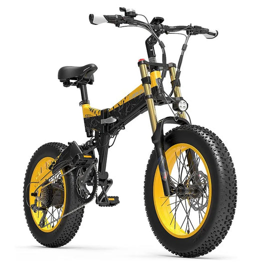 Eu Stock LANKELEISI X3000plus up 26x4.0 Fat Bike Electric Mountain Bike Full Suspension 1000W Folding Ebike-0